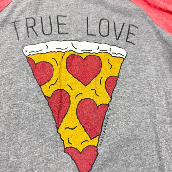 Rivet Apparel Pizza Love Raglan Tee - Picture 2 of 5
